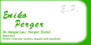 eniko perger business card
